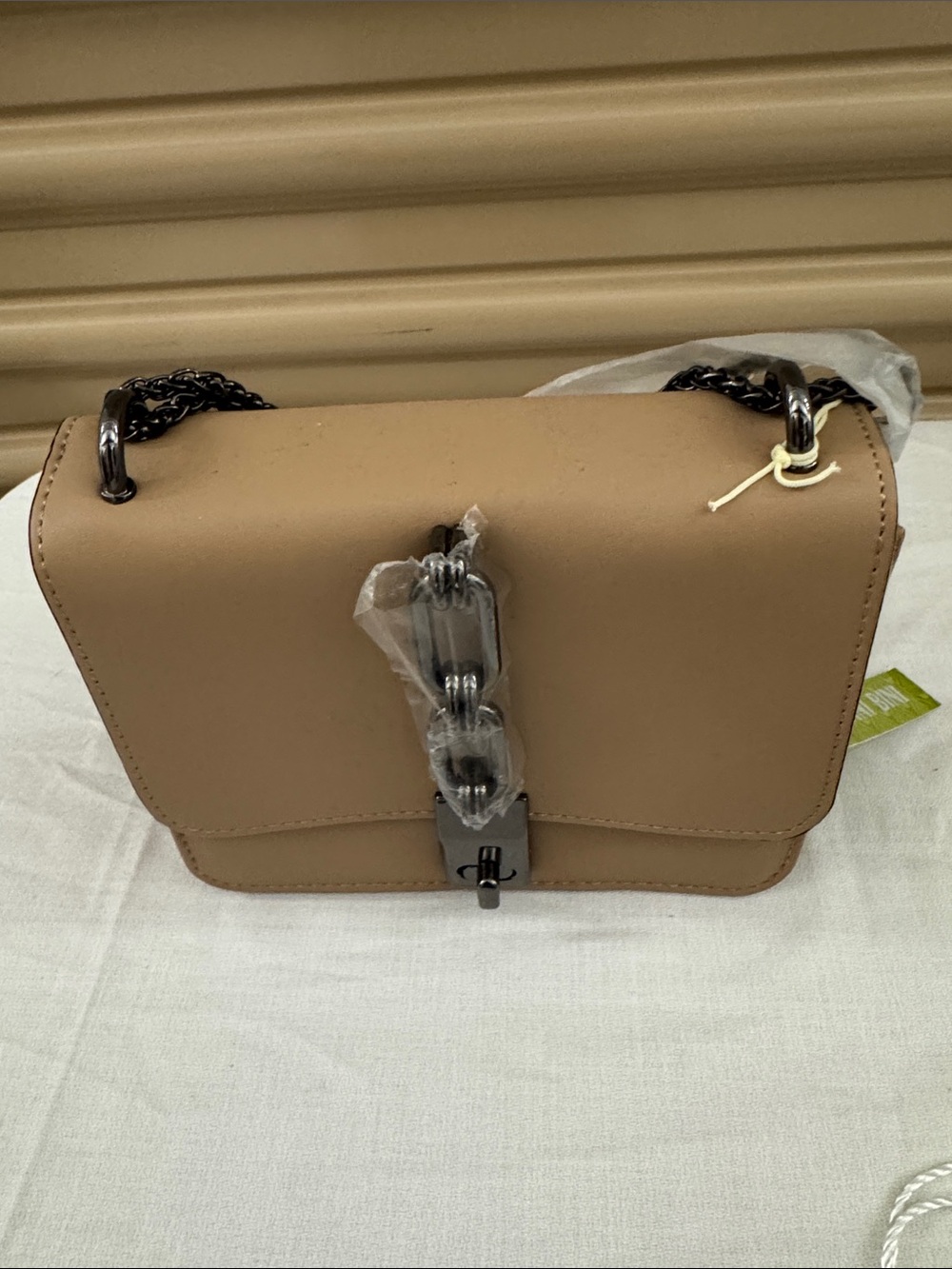 NWT Gianni Bini Taupe Crossbody Bag with Chain Strap